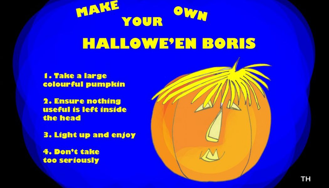 Halloween Boris Johnson cartoon
