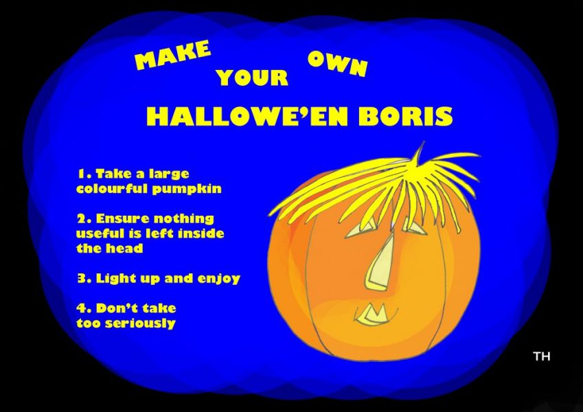 Halloween Boris Johnson cartoon