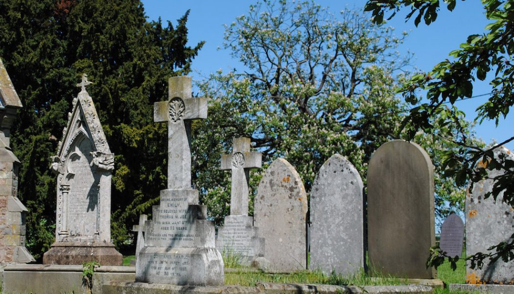 churchyard gravestones