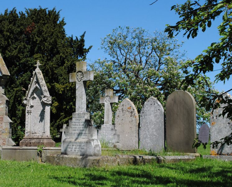 churchyard gravestones