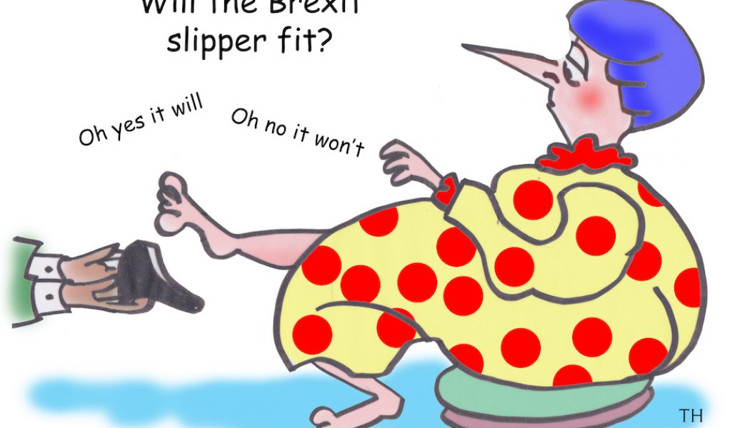 Brexit slipper cartoon