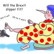 Brexit slipper cartoon