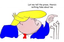 Fake Trump cartoon