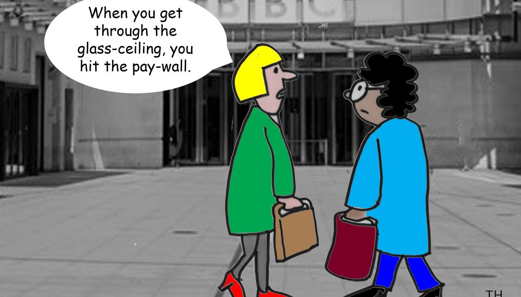 cartoon - glass ceiling gender pay gap