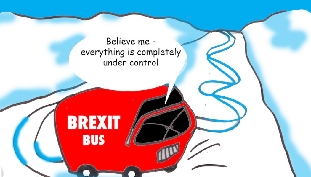 Brexit bus cartoon