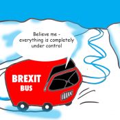 Brexit bus cartoon