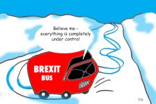 Brexit bus cartoon