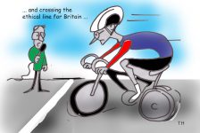 ethical line Bradley Wiggins cartoon