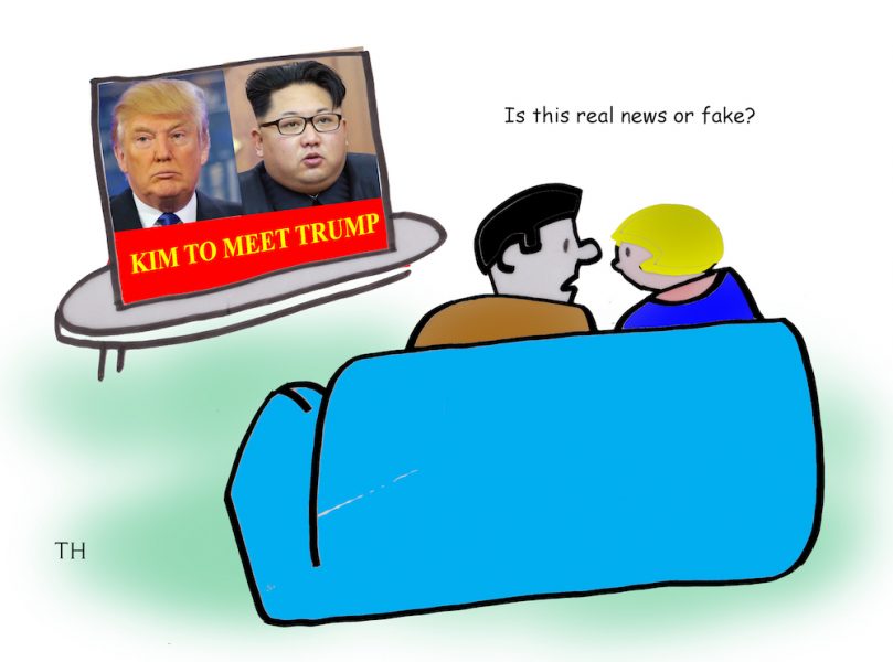 Trump Kim talks cartoon