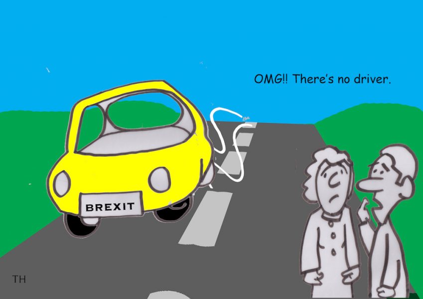 No driver Brexit cartoon