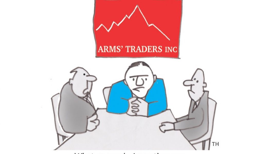 arms traders cartoon
