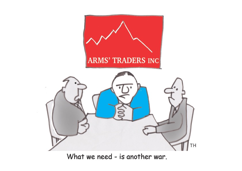 arms traders cartoon