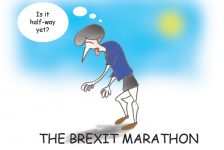 Brexit marathon cartoon