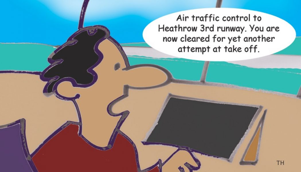 Heathrow third runway cartoon
