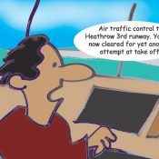 Heathrow third runway cartoon