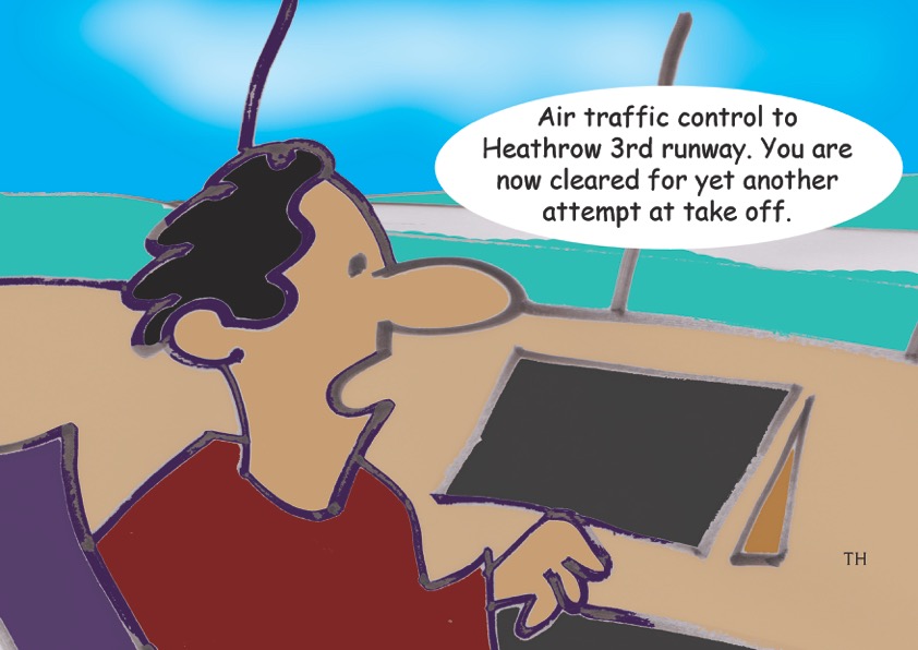 Heathrow third runway cartoon