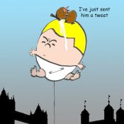 Trump balloon cartoon