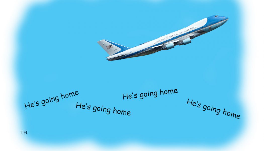 Going home Trump cartoon