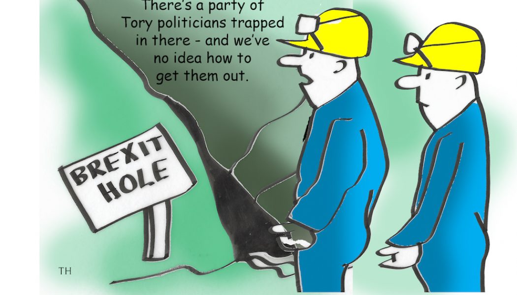 Trapped Brexit Tory cartoon