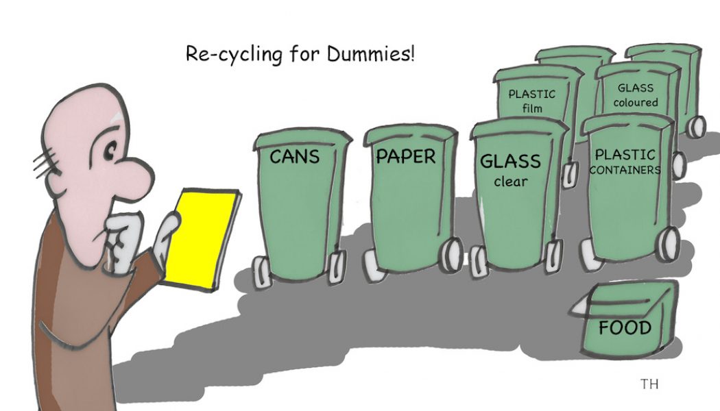 recycling cartoon