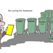 recycling cartoon