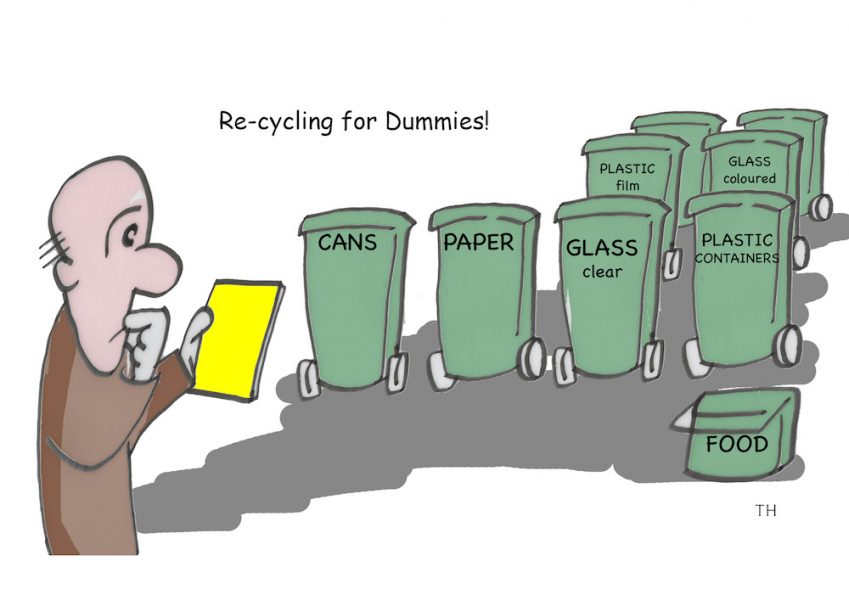 recycling cartoon