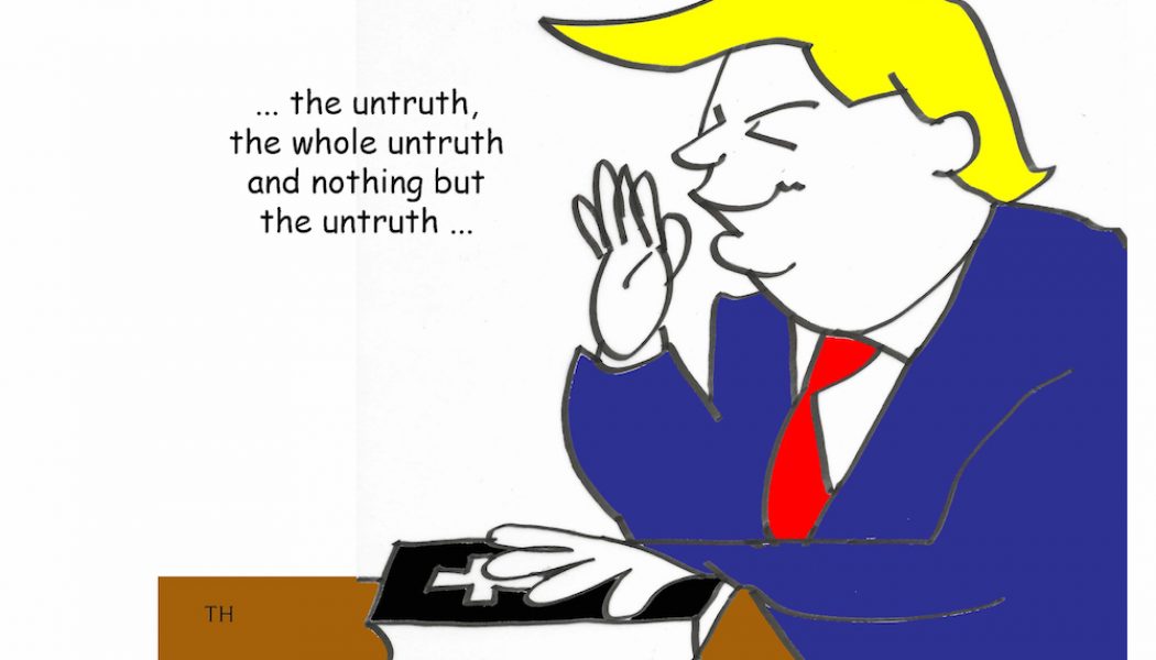 Untruth Trump cartoon