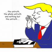 Untruth Trump cartoon