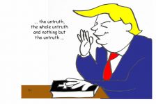 Untruth Trump cartoon