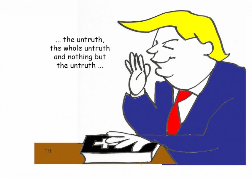 Untruth Trump cartoon