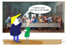 last supper cartoon