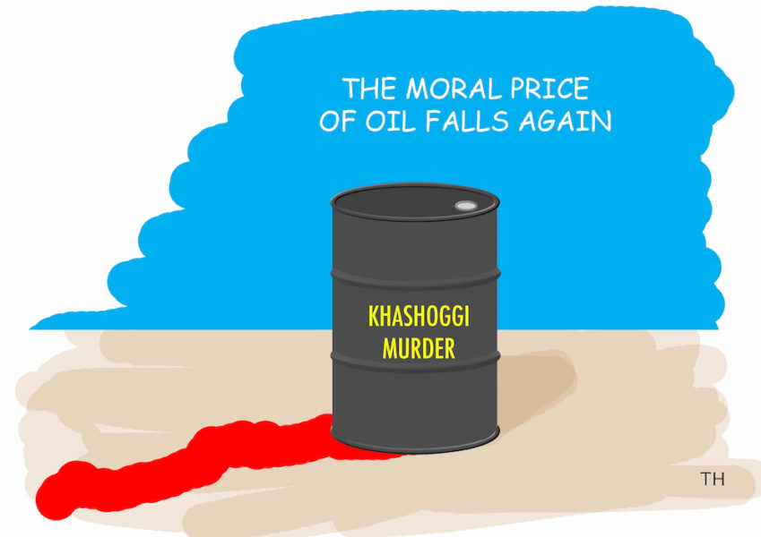 price of oil Jamal Khashoggi cartoon