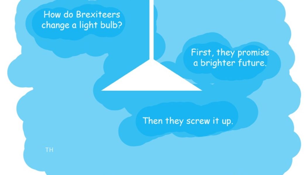 light bulb Brexit cartoon