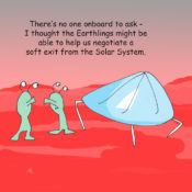 mars InSight probe cartoon