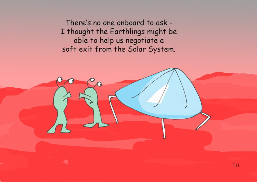 mars InSight probe cartoon