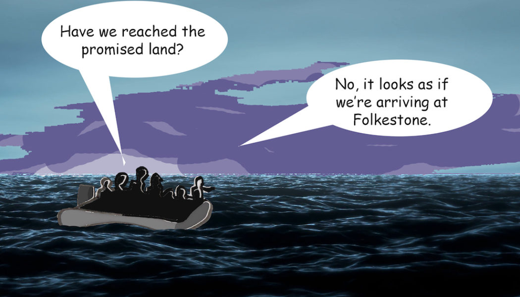 Folkestone migrants cartoon