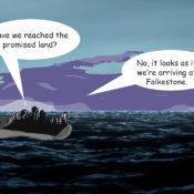 Folkestone migrants cartoon