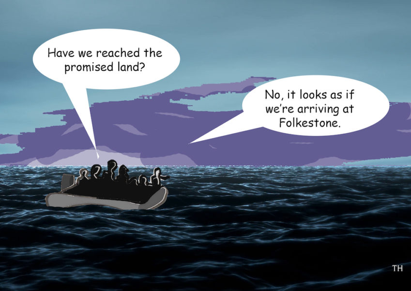 Folkestone migrants cartoon