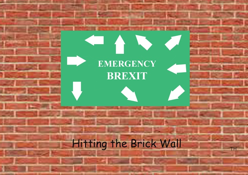 brick wall Brexit cartoon