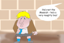 Messiah Boris Johnson cartoon