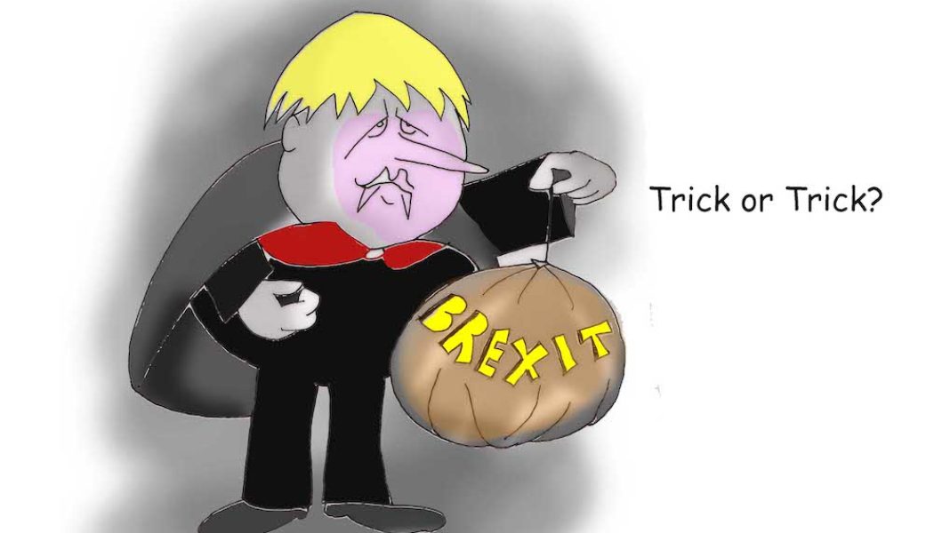 Boris Johnson Halloween brexit cartoon