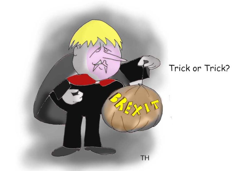 Boris Johnson Halloween brexit cartoon