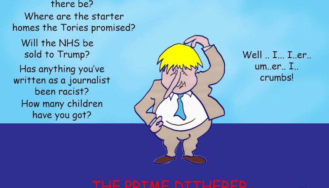 Boris Johnson ditherer cartoon