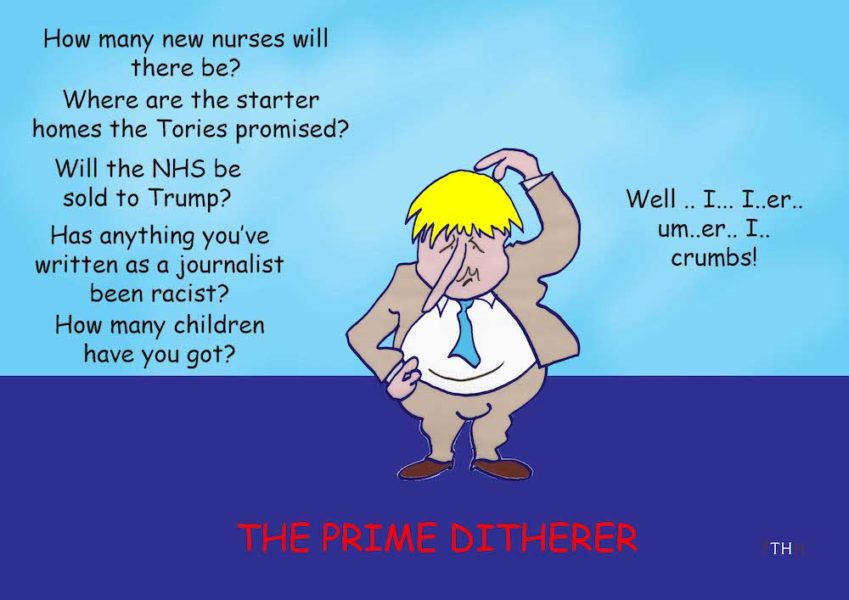 Boris Johnson ditherer cartoon