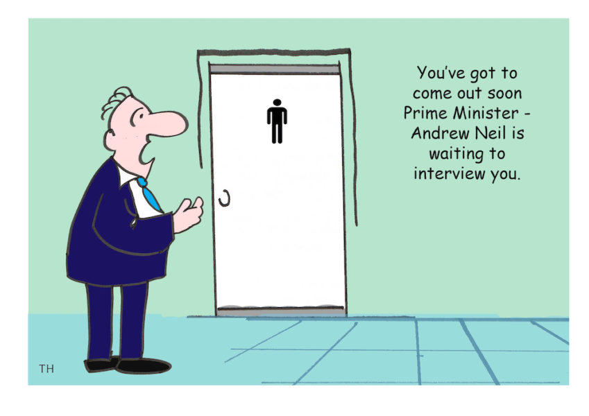 Boris Johnson Andrew Neil cartoon