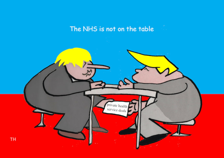 NHS on the table US UK trade deal