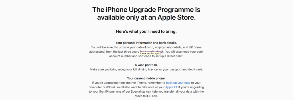 iPhone Upgrade Programme