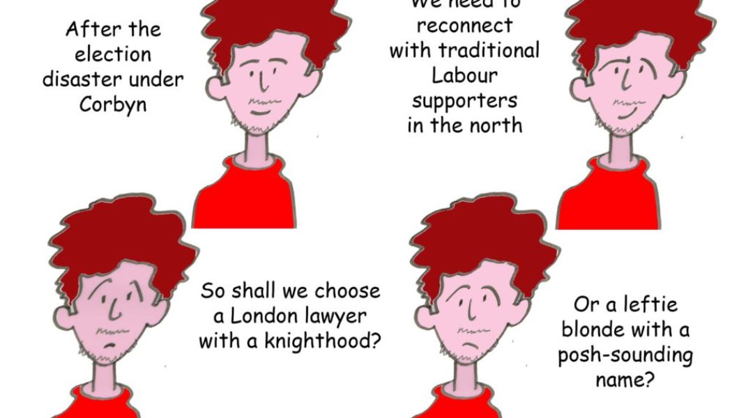 Ted Harrison cartoon on Labour leadership race