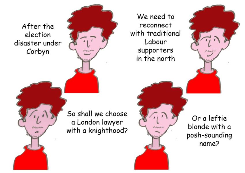 Ted Harrison cartoon on Labour leadership race