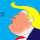 Ted Harrison cartoon on Donald Trump tan line